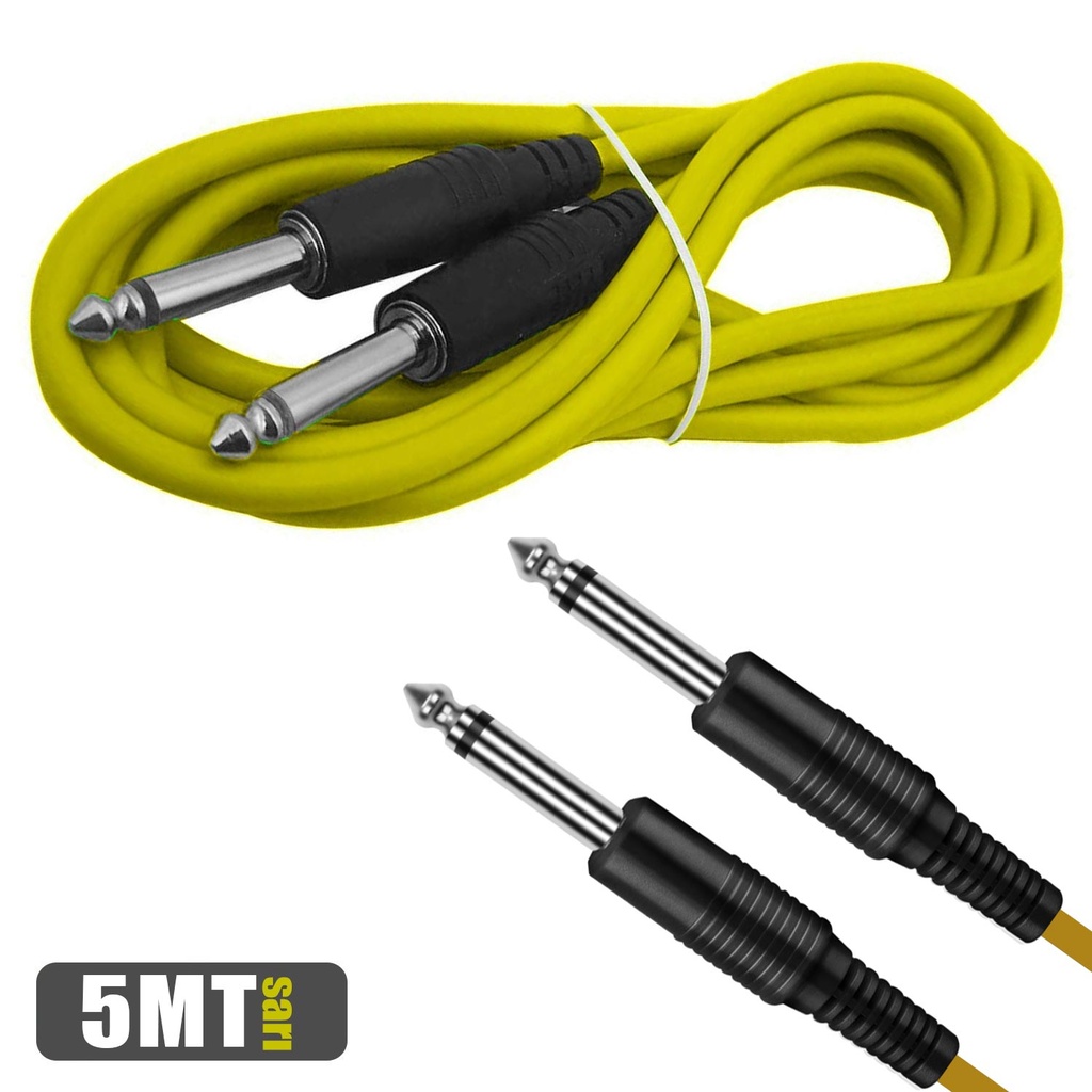 Anfi Uzatma Kablosu 6.3mm Mono 5mt Siyah