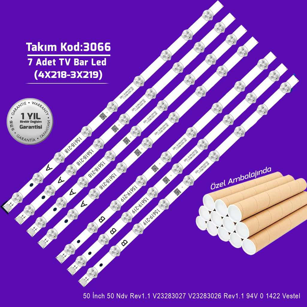 50'' 50 Ndv Rev1.1 V23283027 V23283026 Rev1.1 94V 0 1422 Vestel 7adet Tv Bar Led