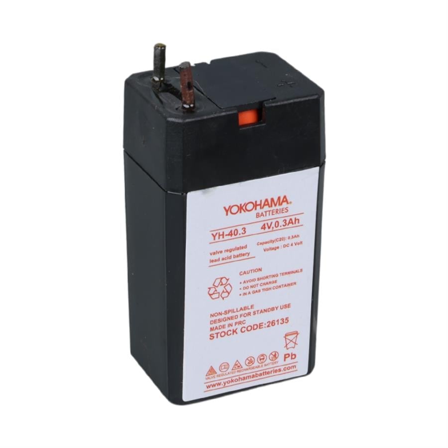 Kuru Akü 4V 0.3A 25.5x19.5x48mm Yokohama YH-40.3