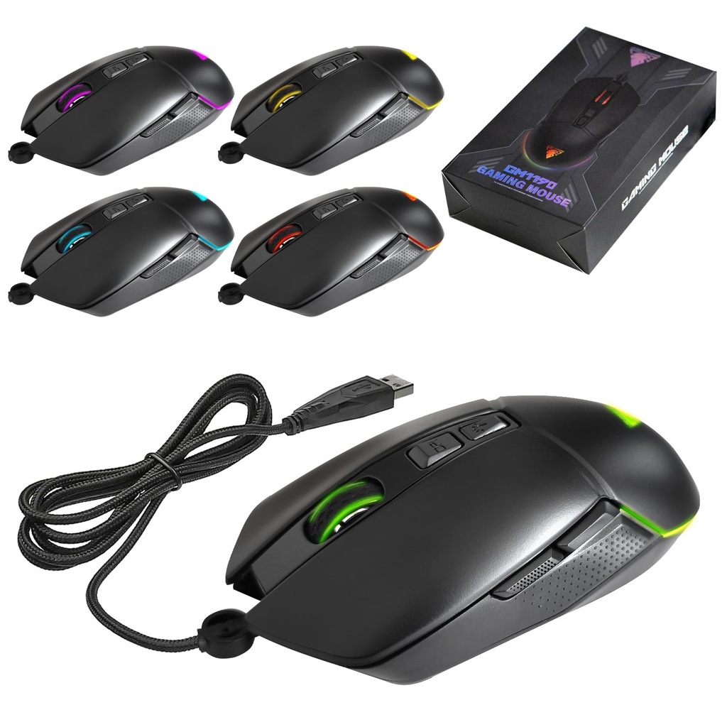 Oyuncu Mouse Örgü Kablolu Gaming Mouse RGB Led 3200DPİ Jedel GM-1190
