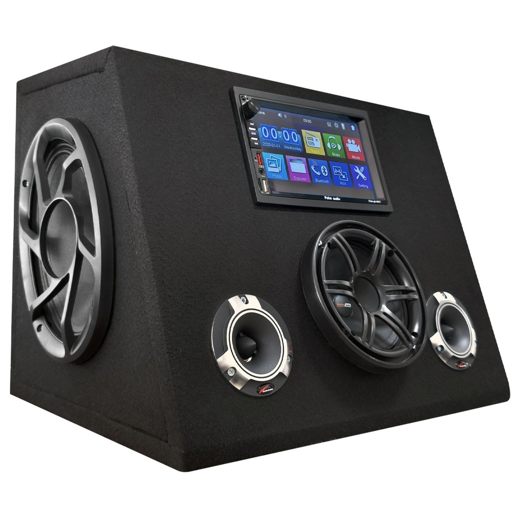 Seyyar Ses Sistemi 600w 7'' Ekranlı Midrange Bluetooth Fm Usb Poke PK-8367