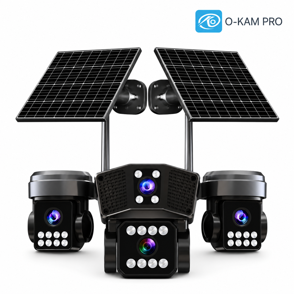 Wifi Solar Kamera 2 Panel 4 Kamera 12mp Premium 4G Sim Kartlı O-Kam Pro OK-333