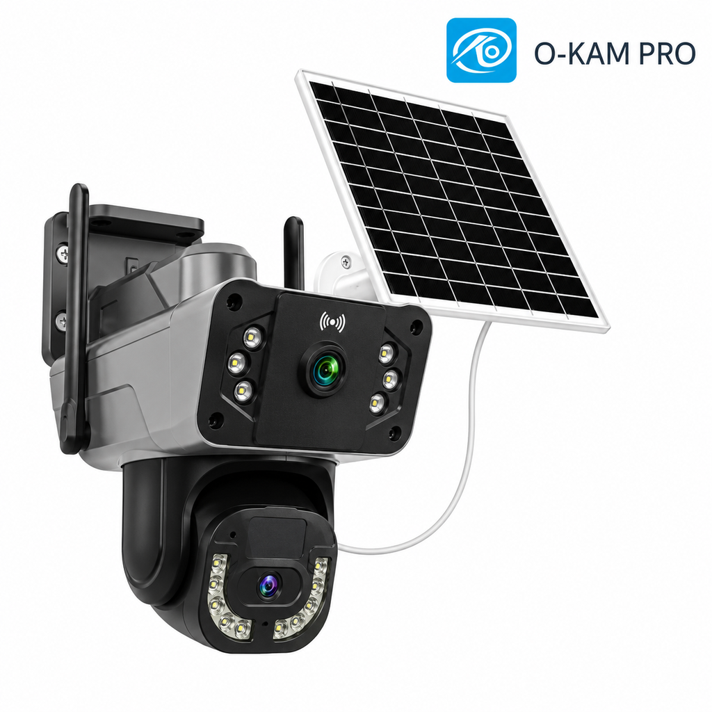 4G Wifi Solar Kamera Sim Kartlı 2 Lens 6Mp 10W Panel Aov O-Kam Pro 3915