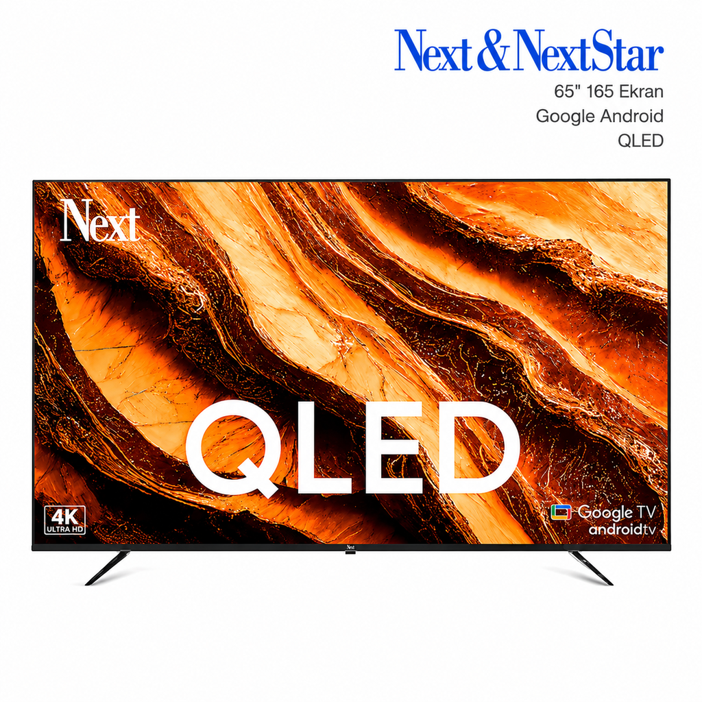 65'' 165 Ekran Qled Televizyon Full Hd 4K Google Tv Next Ye-65GFSG8