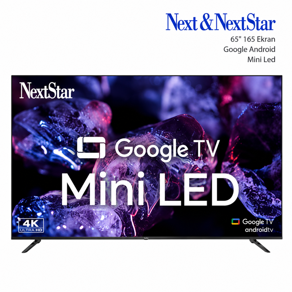 65'' 165 Ekran Mini Led Televizyon Full Hd 4K Google Tv Next Ye-65IDWG11