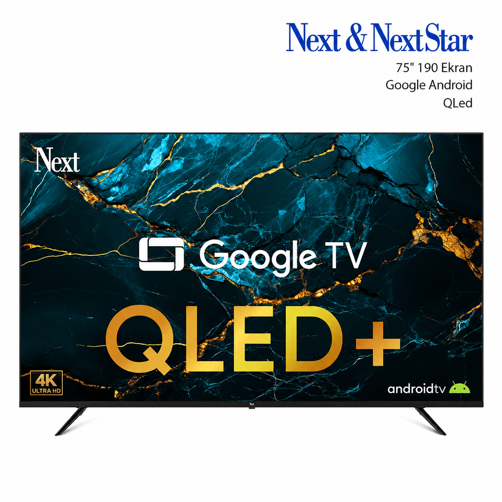 75'' 190 Televizyon Qled Plus Full Hd 8K Google Tv Next Ye-75JFSG8
