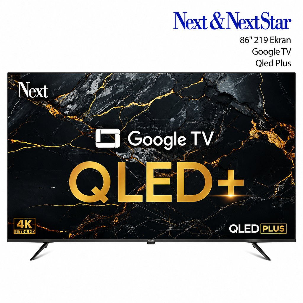 86'' 219 Ekran Televizyon QLed Plus Full Ultra Hd Google Tv Next Ye-86JFSG8