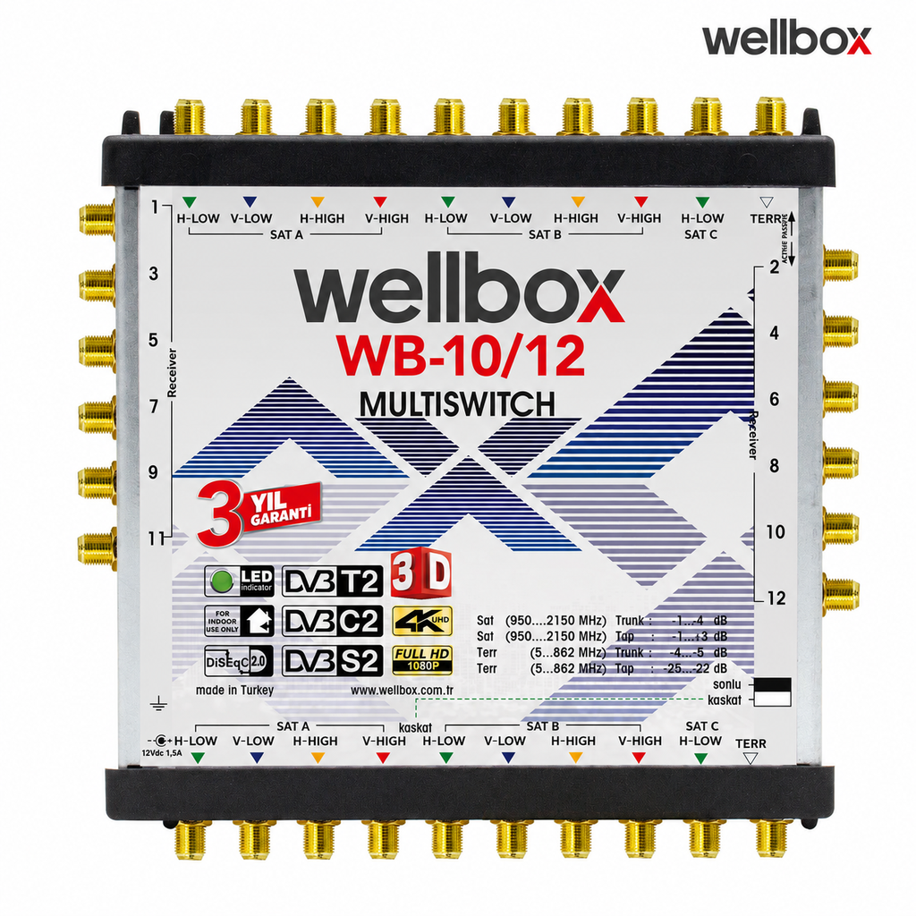 10/12 Santral Sonlu Kaskatlı Hibrit Adaptörlü Wellbox