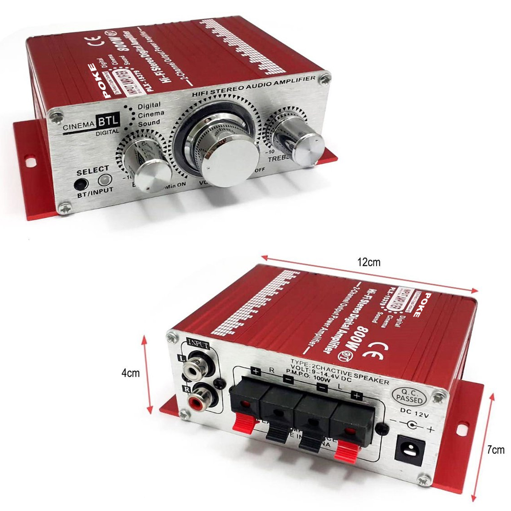 Mini Anfi 800w Pmpo 12v Bluetooth Poke PK-6102