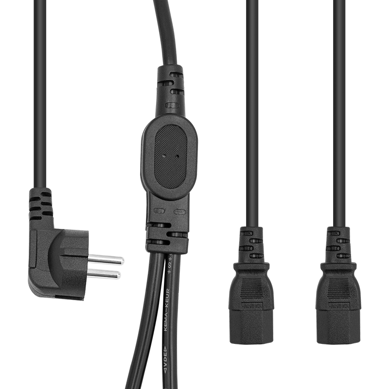 Power Kablo C13 Çift Çıkışlı 1.8mt PM-17972