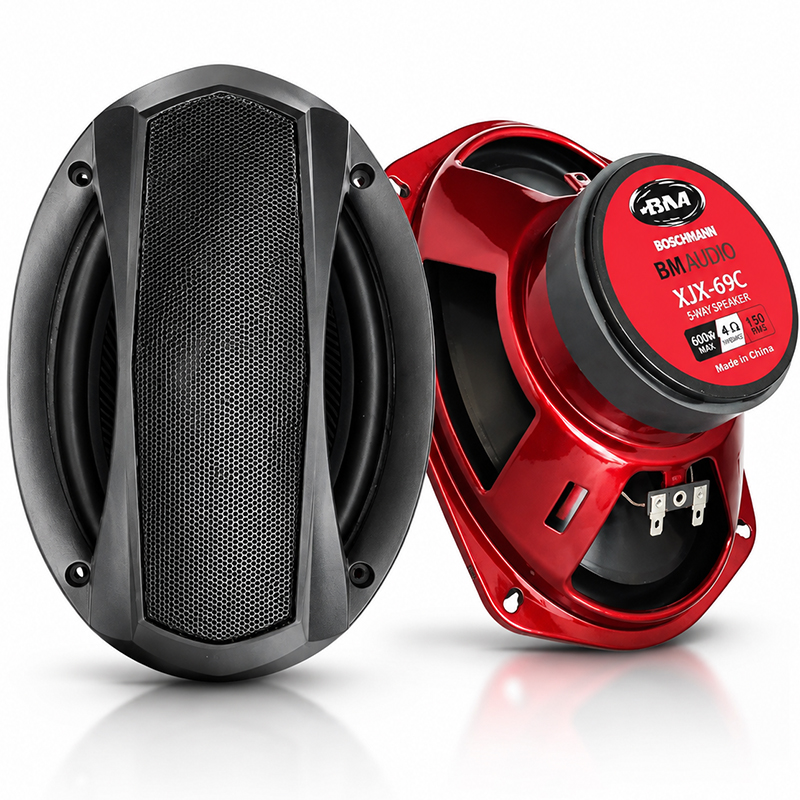 Oto Koaksiyel Hoparlör Oval 6x9 900w 2 Adet Kapaklı Boschmann BM-69C