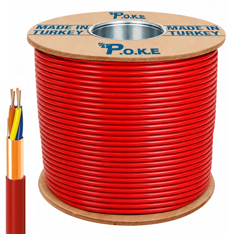 Yangın İhbar Kablosu 2x2x0.80 +0.60 500mt Poke PK-1517