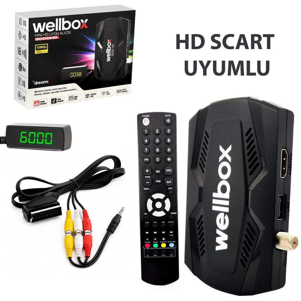HD SCART Uydu Alıcı Wellbox Vega (maximum satış 5 adettir)