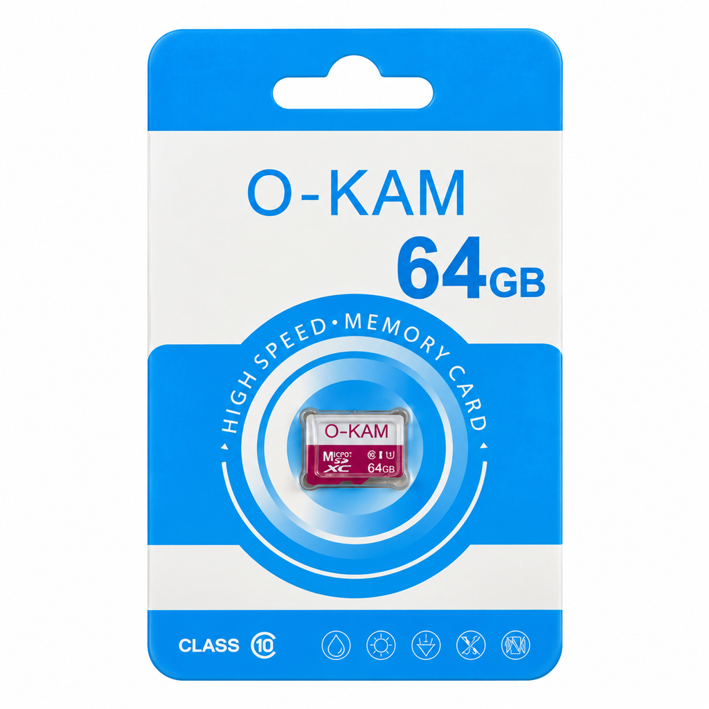 64GB 7/24 Hafıza Kartı Micro SD 3U Tüm Kameralara Uyumlu O-Kam