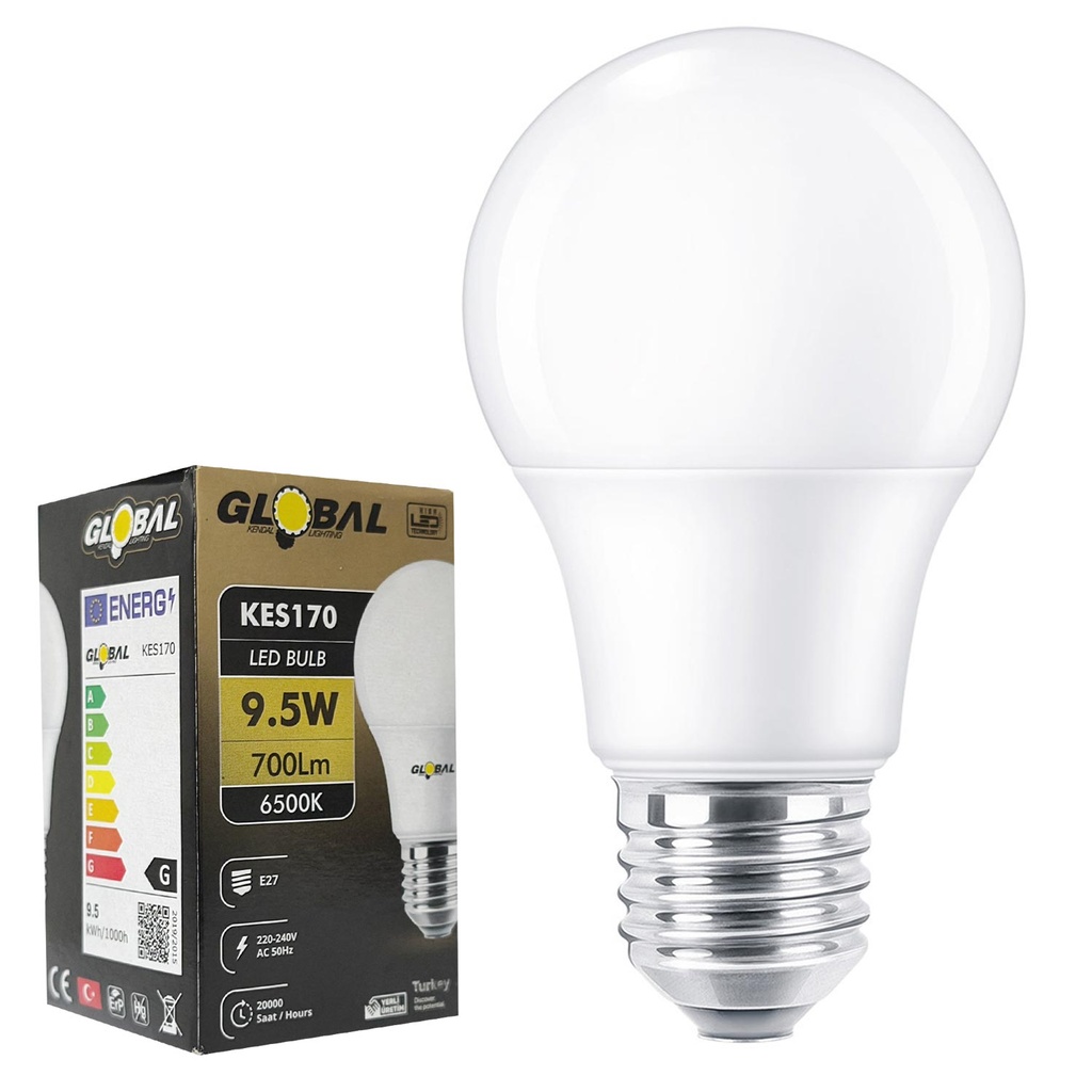 Led Ampul 9.5w Beyaz E27 220v Global KES-170