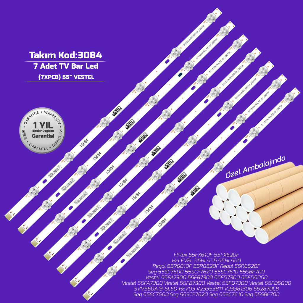 55'' Svv550Aj9 6Led Rev03 Vestel 7adet Tv Bar Led