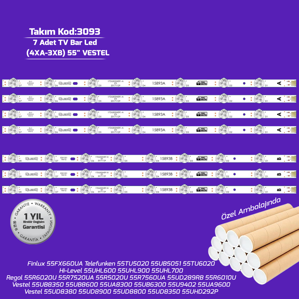 55'' 17Dlb55Ner1 A Eit 20171129 Jl.D55071330 078As M V03 Vestel 7adet Tv Bar Led