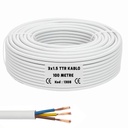 3x1.5 TTR Seslendirme Kablosu Beyaz 100mt BRK-315B