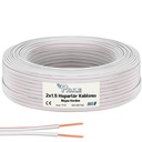 2x1.5 Hoparlör Kablosu Beyaz Kordon 100mt Poke Pk-1172