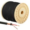 0.50 Full Bakır CU Mono Mikrofon Kablosu N70 Siyah 100mt Poke Pk-1389