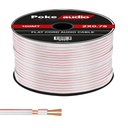 2X0.75 Hoparlör Kablosu Beyaz Kordon Makaralı 100mt Poke PK-1418