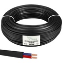 2x0.50 Yassı Kablo Balık Sırtı Siyah 100mt Poke Pk-1260