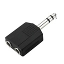 6.3mm Erkek to 2x 6.mm Dişi Stereo Çevirici Adaptör PK-6313  Ç1