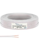 2x0.22 Hoparlör Kablosu Kordon Beyaz 100mt Poke Pk-1160