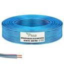 2x0.50 Hoparlör Kablosu Kordon Şeffaf Mavi 100mt Poke Pk-1163  R24