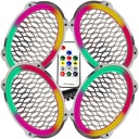 Krom Pixel Ledli Oval Hoparlör Kapak 4 Adet Animasyonlu Poke PK-4500