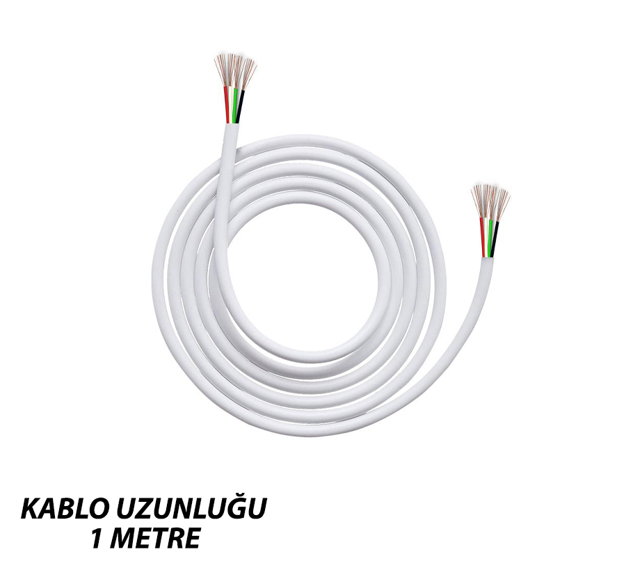 4x0.22 Bakır Seslendirme Kablosu Beyaz 1mt Poke PK-1287