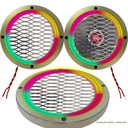16cm Krom Pixel Ledli Hoparlör Kapak 2 Adet Animasyonlu Poke PK-4552