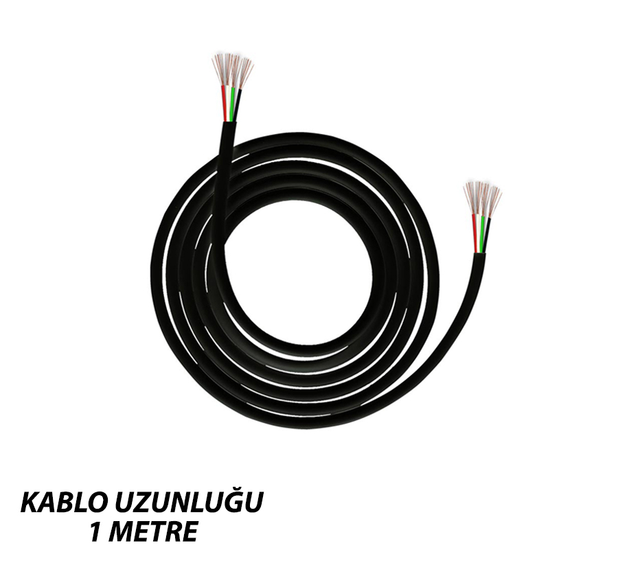 Seslendirme Kablosu 4x0.22 mm Bakır Siyah 1.25mt Poke Pk-1291