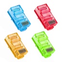 EZ RJ45 Cat6 8P/8C Soket Konnektör 100 Adet Renkli PM