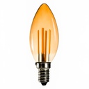 Rustik Buji Mum Ampul 5w Amber Kırılmaz Mika E14 Ledx BR-AL05