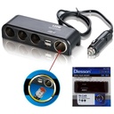 Araç Çakmak Çoklayıcı Dörtlü Çift Usb'li 120w 80cm Kablolu 12-24V Olesson 25583