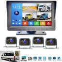 4 Kameralı 7'' DVR SD Kayıt'lı Araç Monitör Set Full HD Rose MR-16