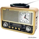 Nostalji Radyo Saatli Bluetooth Speaker Bass Fm Usb Sd Rose SP-607