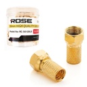RG6 F Konnektör Gold 22mm 100 Adet Rose RC-50GOLD