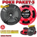 Poke Paket-3 Midrange Seti 9 Takım 8x20cm 500w + 1x30cm Bass Hediye