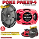 Poke Paket-4 Midrange Seti 9 Takım Oval 6x9'' 600w + 1x30cm Bass Hediye