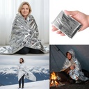 Soğuk Sıcak Tutan Çift Taraflı Gümüş Acil Durum Battaniyesi 130x210cm