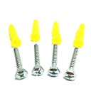 Plastik Dubel + Vida Yıldız Anahtar Uç 1Boy 6cm 100 Adet PK-8335