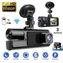 Wifi Araç İçi 3'lü Kamera DVR Led Ekran Gece Renkli Sesli Super HD Pars PRS S-1