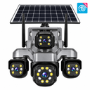 Wifi Ptz Solar Kamera 4 Lens 4G Sim Kartlı Çift Panel  O-Kam Pro S-340