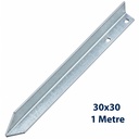 Topraklama Çubuğu Kazığı Galvaniz 1mt 30x30 3mm Poke PK-8765